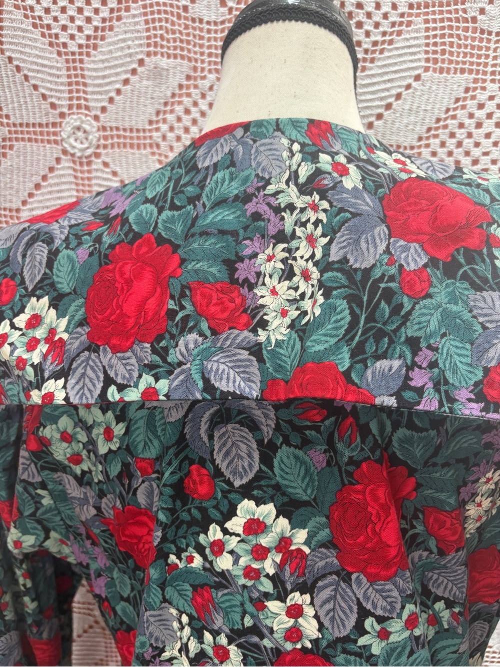 Vintage Suttles and Seawinds Floral Midi Dress Cottagecore Romantic Prairie - Picture 9 of 12